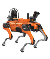 Four Legged Fire Reconnaissance Robot Shout Lighting Warning Pickup