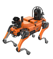 Four Legged Fire Reconnaissance Robot Shout Lighting Warning Pickup