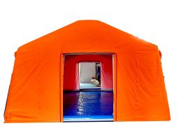 Easy to carry and transport, no need to set up an inflatable tent. Customizable.