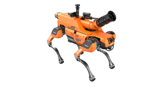 wielofunkcyjny poziom ochrony IP67 czteronożny inteligentny pies robot strażacki