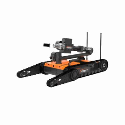 Robot do likwidacji lekkich materiałów wybuchowych z ramieniem robotowym o 7 stopniach swobody i zdolnością wspinania się po nachyleniu o 45°