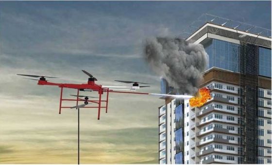 16m / S Tethering Power System przeciwpożarowy Uav